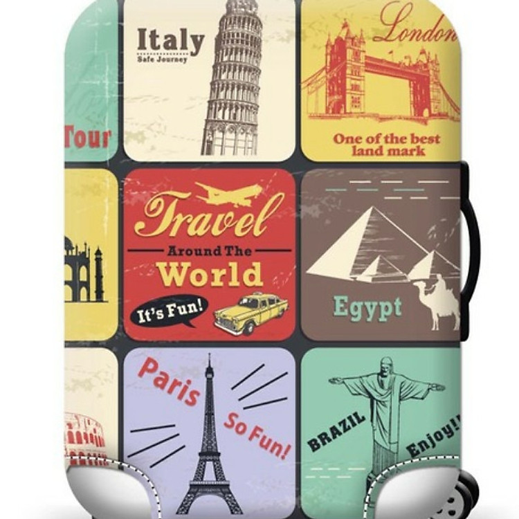 Áo bọc bảo vệ vali cao cấp, Túi bọc bảo vệ vali chất thun co giãn 4 chiều