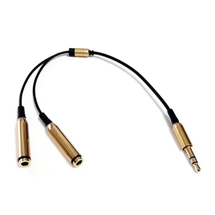 Dây Chia Từ 1 Ra 2 Tai Nghe Đầu Nhôm Jack Cắm Cao Cấp (3.5mm)