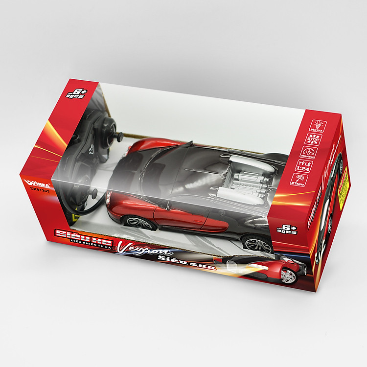 Siêu Xe Điều Khiển Veyron Đỏ DK81205 Chính hãng Tiết kiệm - Hình ảnh 2