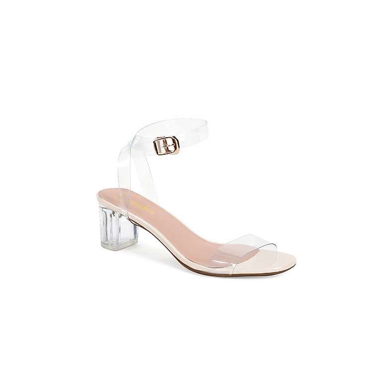 Giày Sandal Cao Gót Phối Dây Trong Thời Trang - EM010 ( Màu Nude)