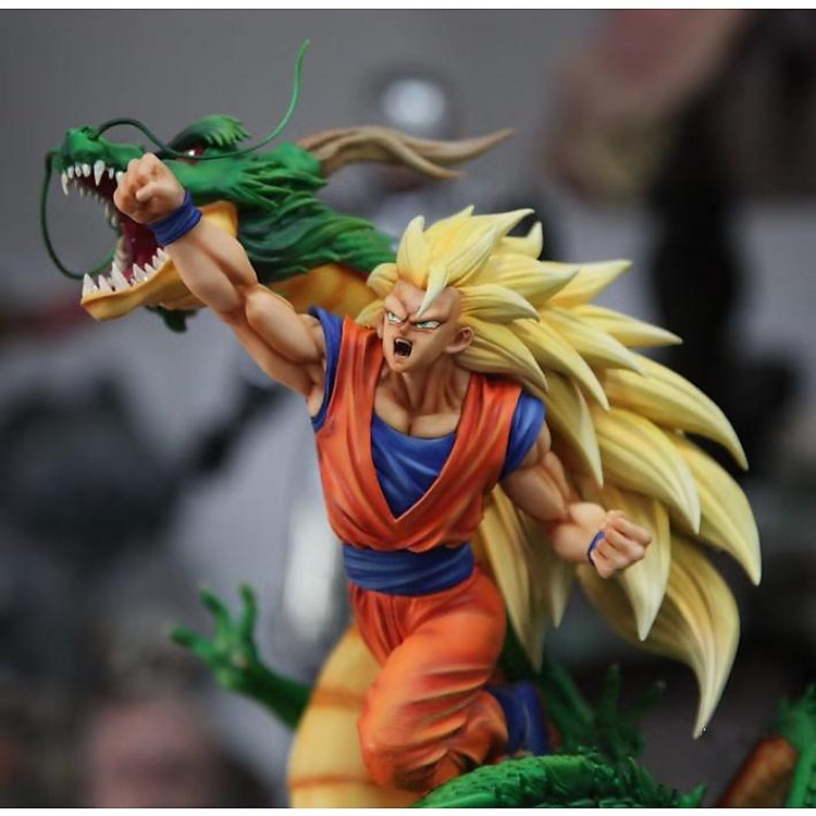 Mô hình songoku + rồng thiên saiyan 3 - Dragon ball 7 viên ngọc rồng
