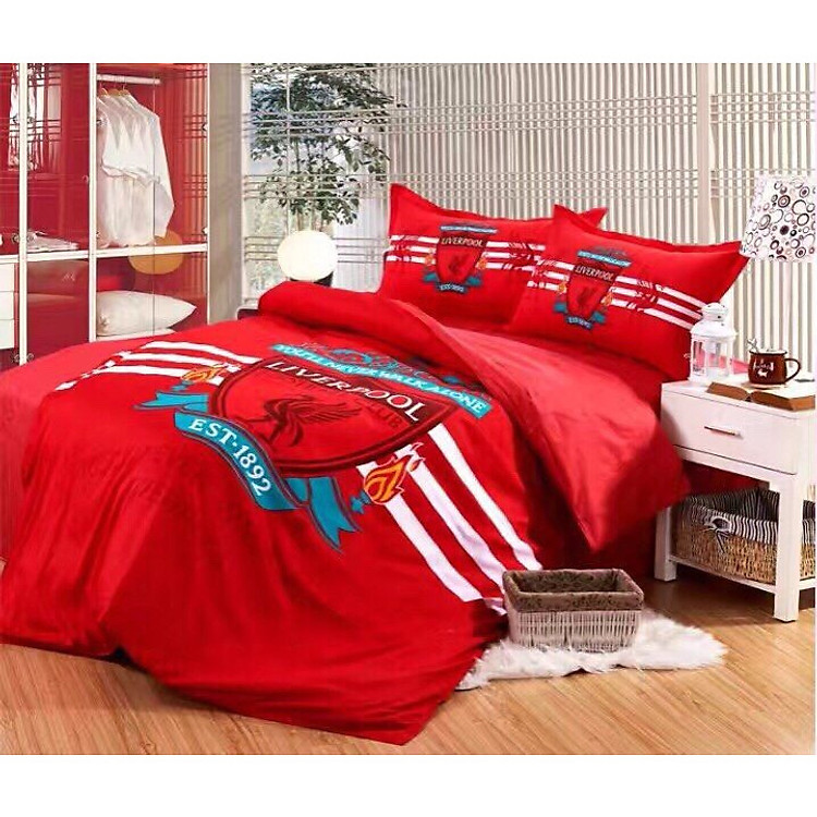 Bộ Vỏ Chăn Ga Gối Câu Lạc Bộ Bóng Đá Liverpool