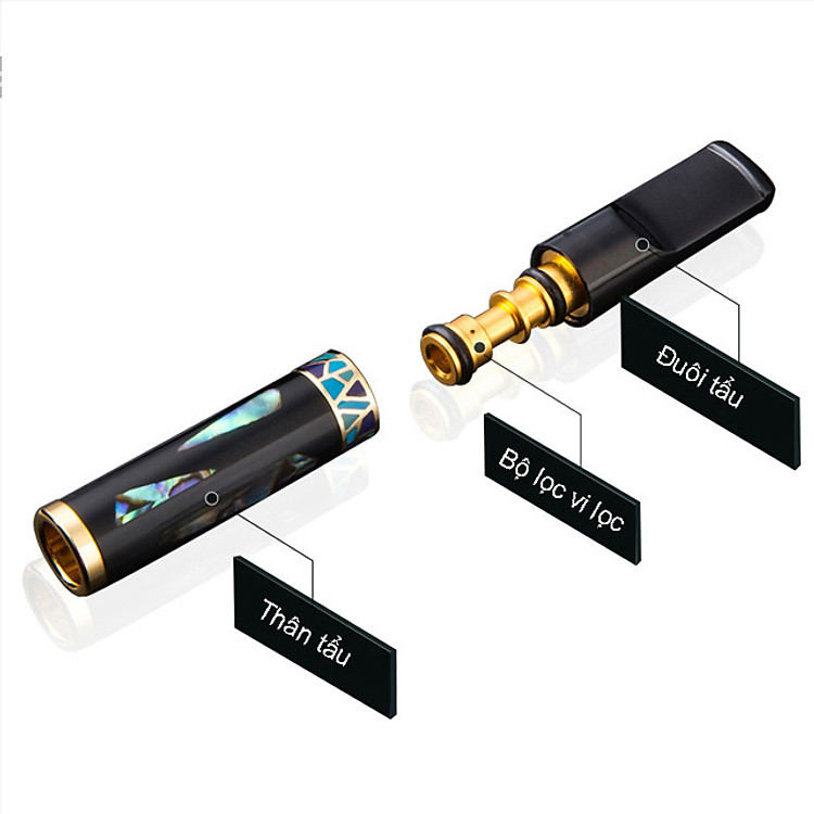 Tẩu Lọc Thuốc Cầm Tay 311-ZB Khảm Trai Cao Cấp - Ảnh 5