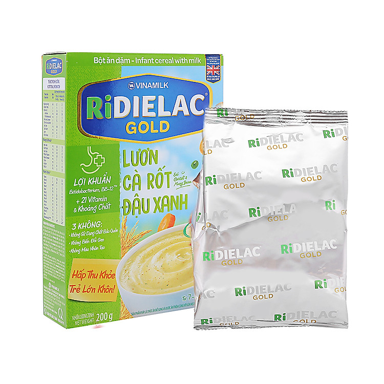 Bột ăn dặm Ridielac Gold lươn cà rốt Uy tín Giá tốt - Hình ảnh 3