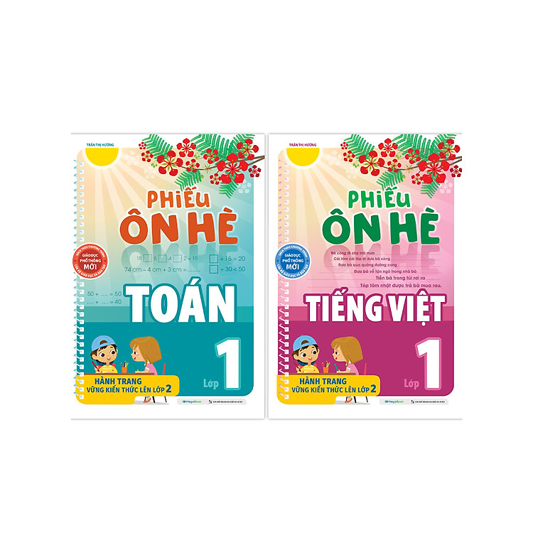 Combo Phiếu Ôn Hè Toán + Tiếng Việt Lớp 1 - Hành Trang Vững Kiến Thức Lên Lớp 2 (Bộ 2 Cuốn) (MEGA)