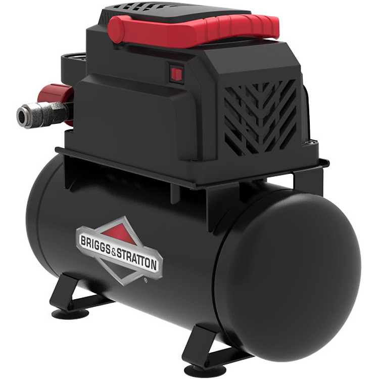 Máy nén khí không dầu hiệu B/S – BRIGGS & STRATTON USA bình chứa 6L công suất 0.75HP MODEL 0200681-Hàng chính hãng