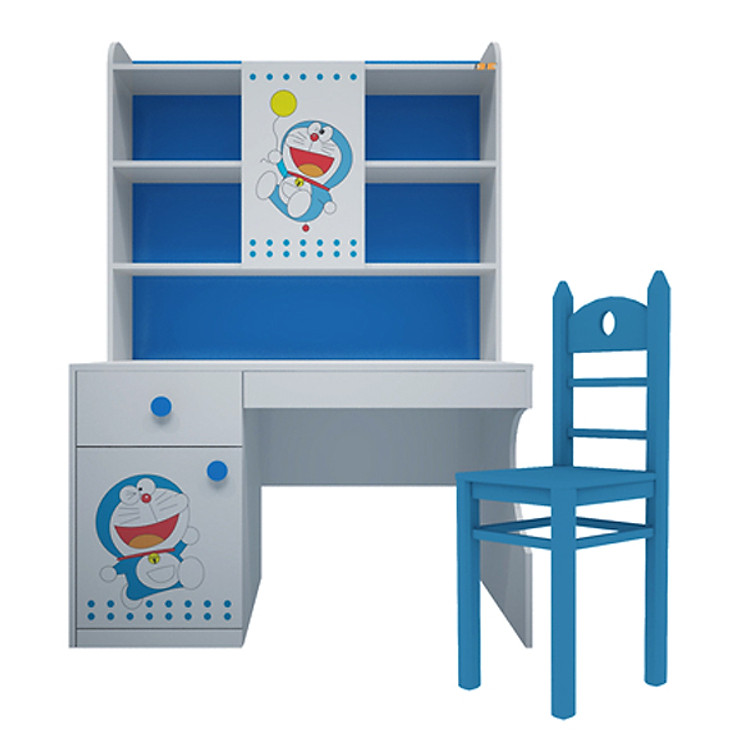 Bộ Bàn Học Có Giá Sách Hình Doremon IBIE CSDRMRM12 (1m2)