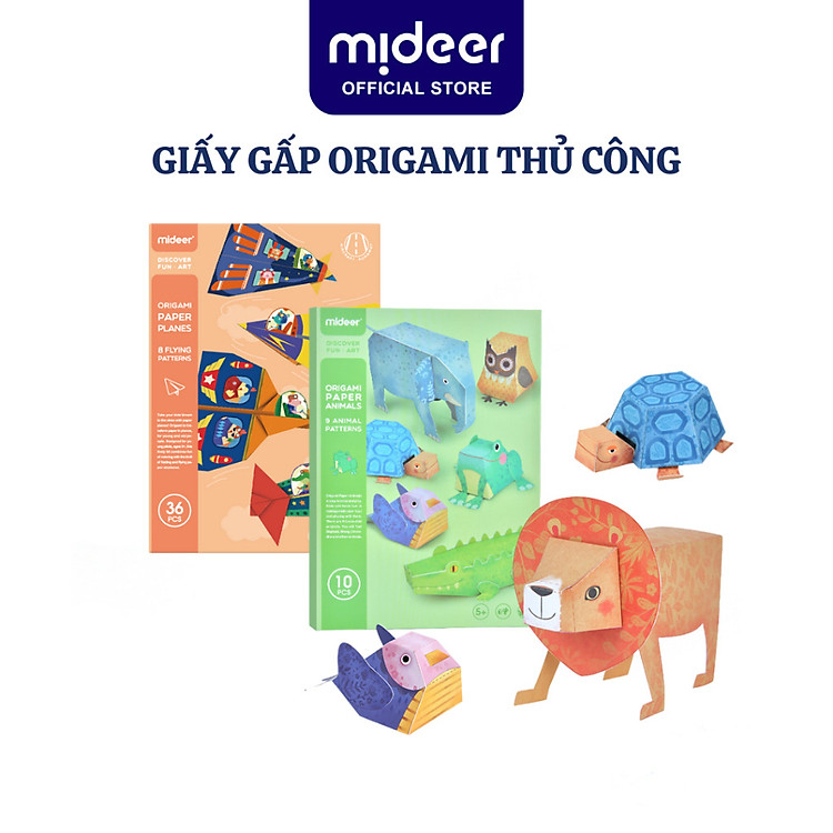 Tìm mua tại Avakids: Giấy gấp Origami Thú Mideer - Ngập tràn khuyến mãi