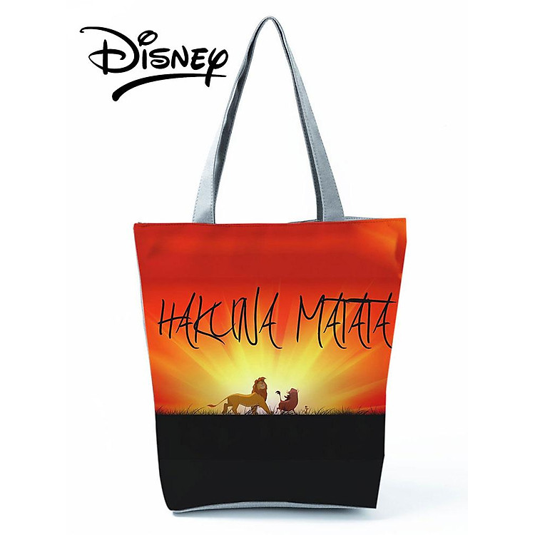 Disney Vua Sư Tử Túi Xách Nữ Túi Đeo Vai Bán Dung Lượng Cao Có Thể Tái Sử Dụng Túi Giày Du Lịch Ngoài Trời Túi Đi Biển