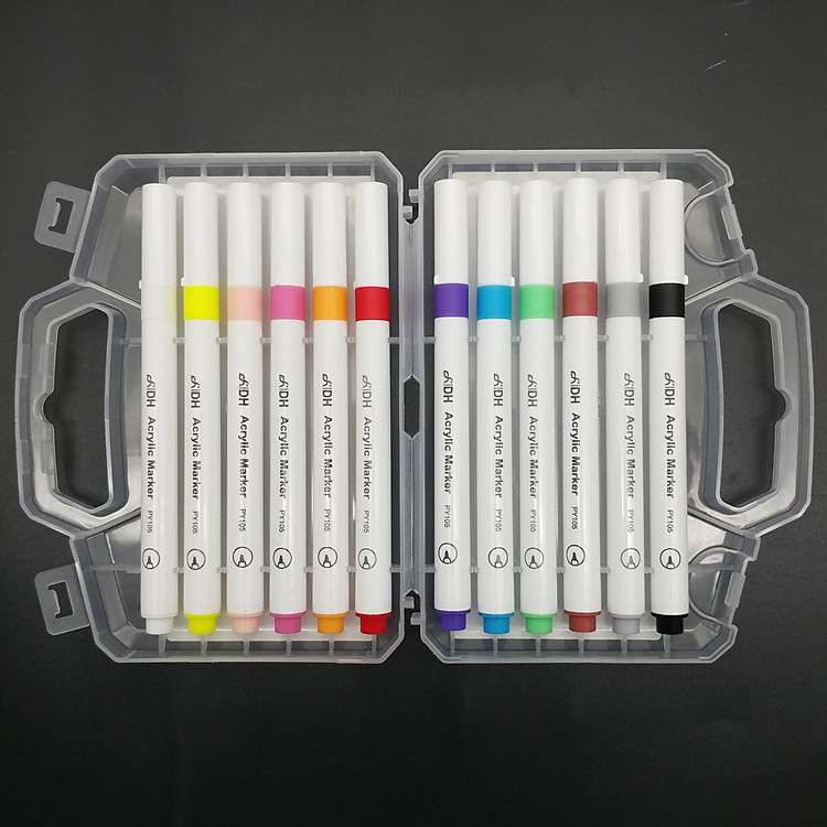 Bút Lông Màu Acrylic Marker Pen (12 chiếc) - Ảnh 2