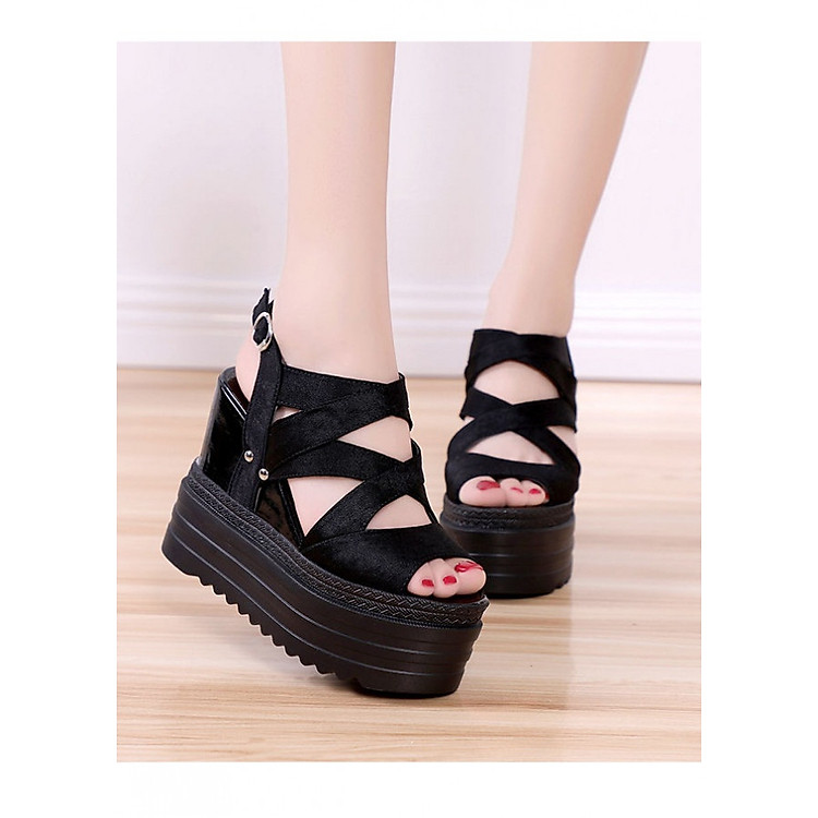 Giày Sandal nữ đế xuồng cá tính S114