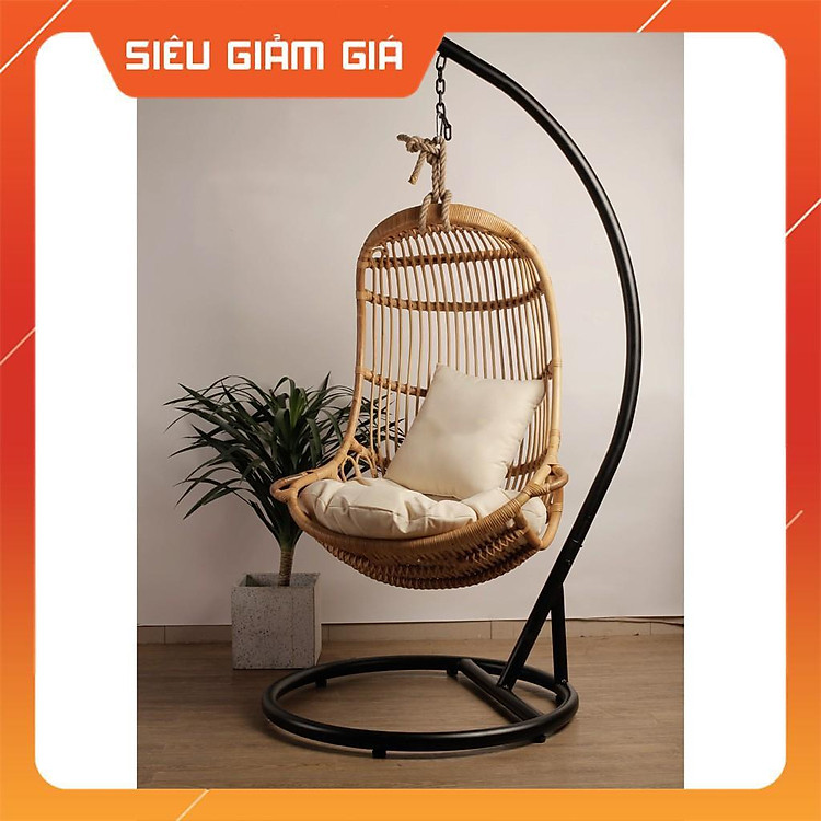 xích đu mây tre đan CAO CẤP trang trí ban công, quán cafe, khách sạn, homestay