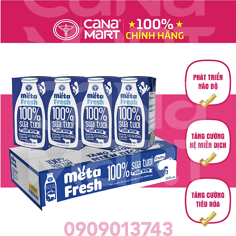 Mua tại Tiki: Nơi Thùng sữa Nutricare Meta Fresh 110ml Chất lượng Chính hãng, giá tốt