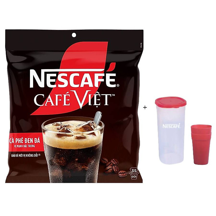 Combo 2 Bịch Cà phê đen hòa tan NESCAFE Café Việt (Túi 35 gói x 16g)