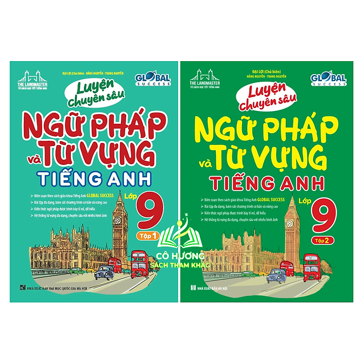 Sách - Combo 2c GLOBAL SUCCESS luyện chuyên sâu ngữ pháp và từ vựng tiếng anh lớp 9
