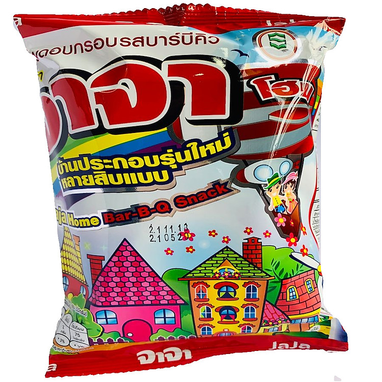 Snack bắp vị BBQ Thái Lan Jaja Home có mô hình xếp nhà - gói Blue