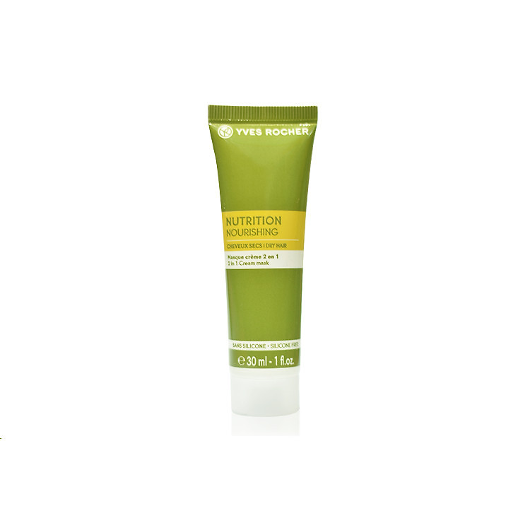 Mặt Nạ Nuôi Dưỡng Tóc Dành Cho Tóc Khô 2 Trong 1 Mini Yves Rocher Nourishing 2 In 1 Cream Mask 30ml