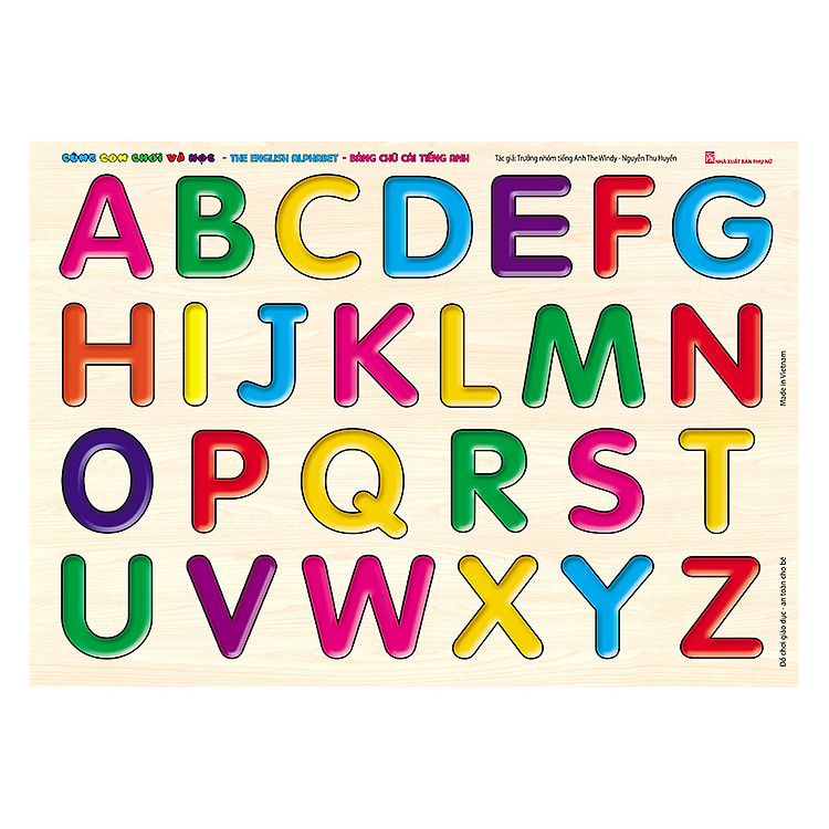 Bảng Gỗ Cùng Con Chơi Và Học - Bảng Chữ Cái Tiếng Anh