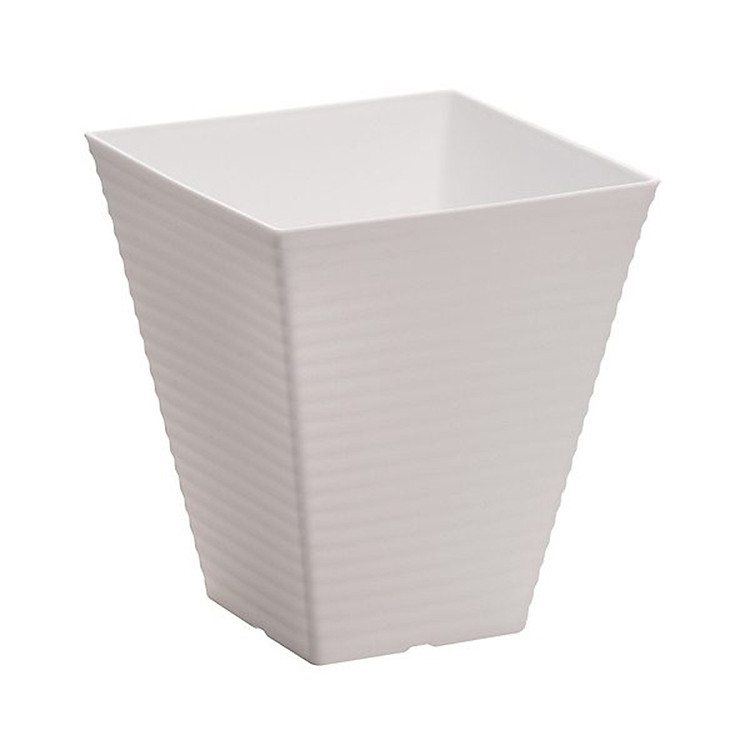 Chậu trồng cây cảnh hình thang (Màu trắng) - Nội địa Nhật Bản