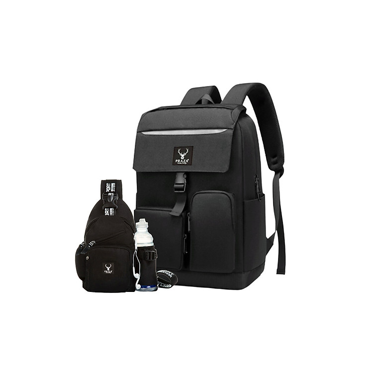 Combo Balo Unisex Hot Trend Có Ngăn Đựng Laptop 15.6 Inch Và Túi Đeo Chéo Nhiều Ngăn Tiện Lợi Praza - BLTK183DC108