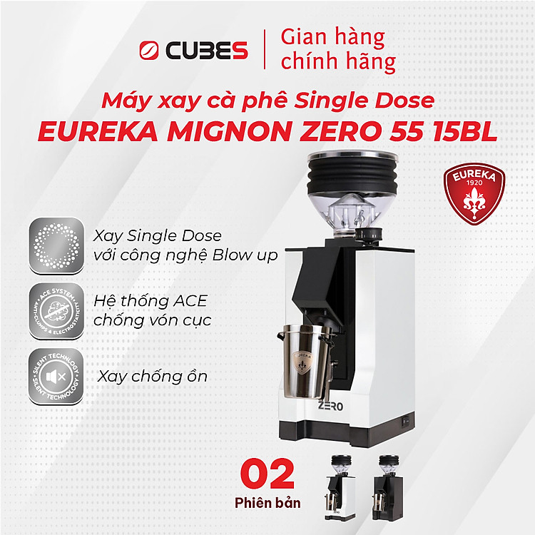 Máy xay cà phê specialty Single Dose Eureka Mignon Zero 55 15BL - Hàng nhập khẩu Ý