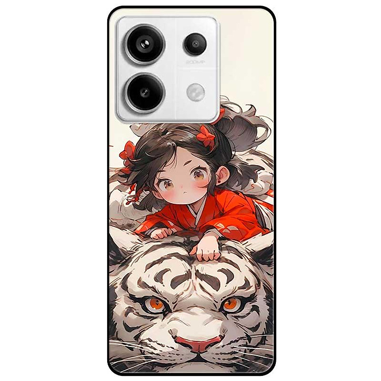 Ốp lưng cho Realme 9i - 10 - C20 - C67 - C65 4G - C11 2021 - Poco X6 5G - Cô Bé Và Hổ Trắng - Hàng Chính Hãng