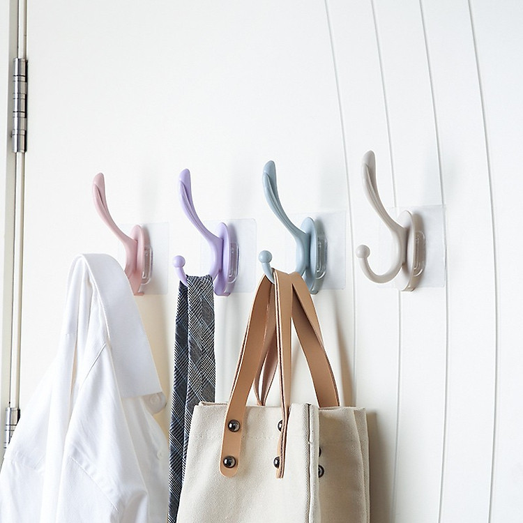 Set 4 Móc Dán Tường Siêu Dính Tiện Lợi (loại lớn chịu lực cao)