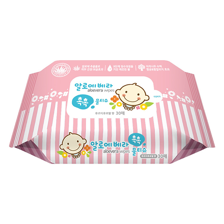 Khăn Ướt Living Aloevera Chok Chok (30 Tờ)