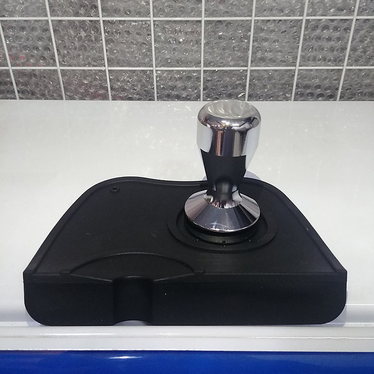 Combo tamper nén cà phê Inox và đế cao su size lớn - Tamper 58mm