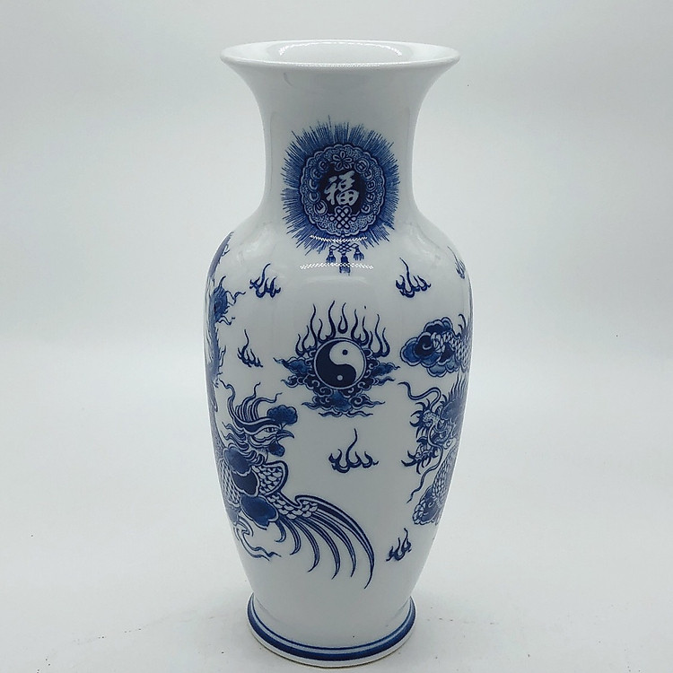 Lọ Lộc bình cắm hoa thờ men xanh lam