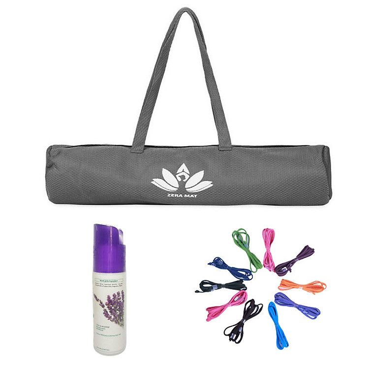 Túi đựng thảm yoga Yesure Zera cao cấp lót PVC ( giao màu ngẫu nhiên) - Tặng kèm dung dịch vệ sinh , khử mùi thảm Yoga hương Lavender + dây buộc thảm yoga