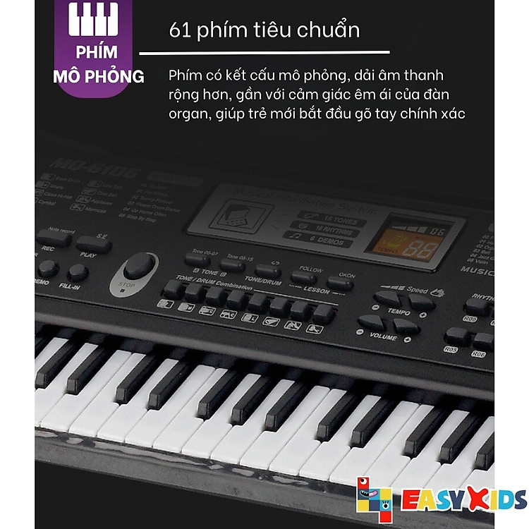 Đàn Piano Điện Tử 61 Phím Cho Bé Chính hãng Giá rẻ - Hình ảnh 5