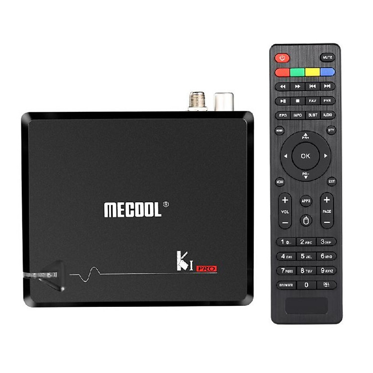 MECOOL KI PRO Android TV BOX + DVB-S2 & DVB-T2 & DVB C Android 7.1 Amlogic S905D Quad-Croe 64-bit DDR4 2GB/ 16GB EMMC Mini PC 2.4G