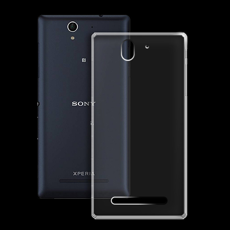 Ốp lưng cho Sony Xperia C3 - 01144 - Ốp dẻo trong - Hàng Chính Hãng