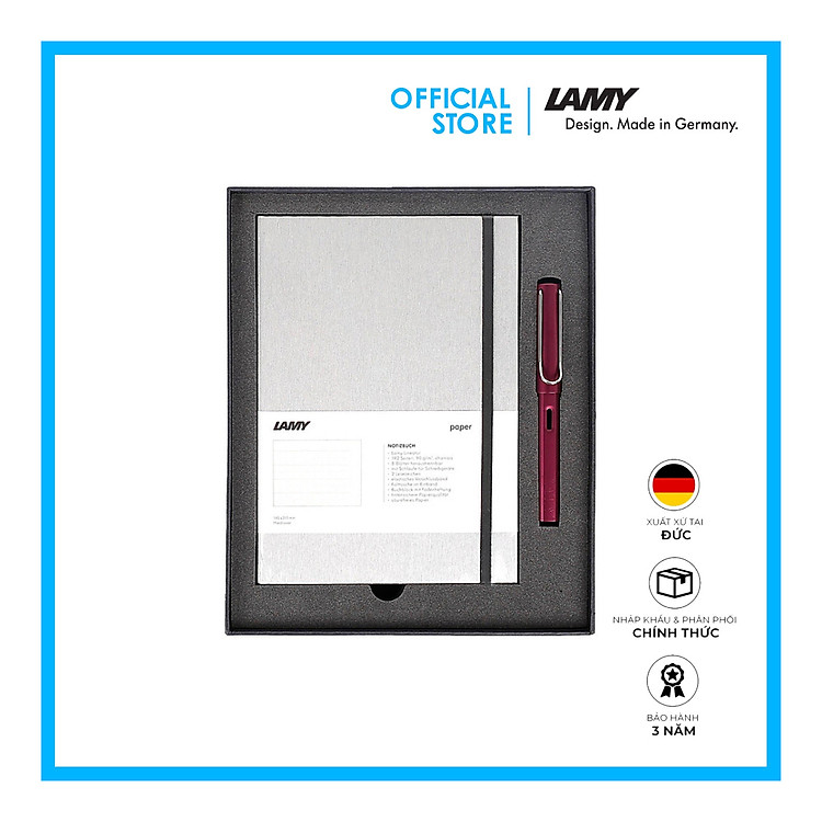 Bộ Sổ Tay Lamy A5 Softcover Grey + Bút Lamy Al-Star Purple