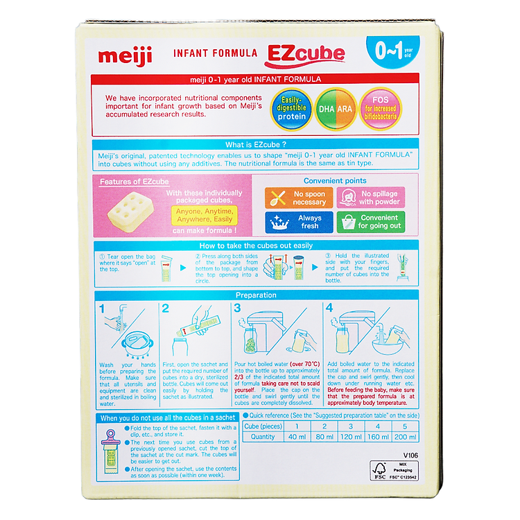 Sữa bột Meiji Ezcube 540g cho trẻ - Hình ảnh 2