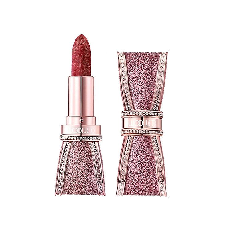 Son Thỏi Hình Nơ WODWOD Dimaond Enamel Bow Lipstick Dạng Sáp Lì