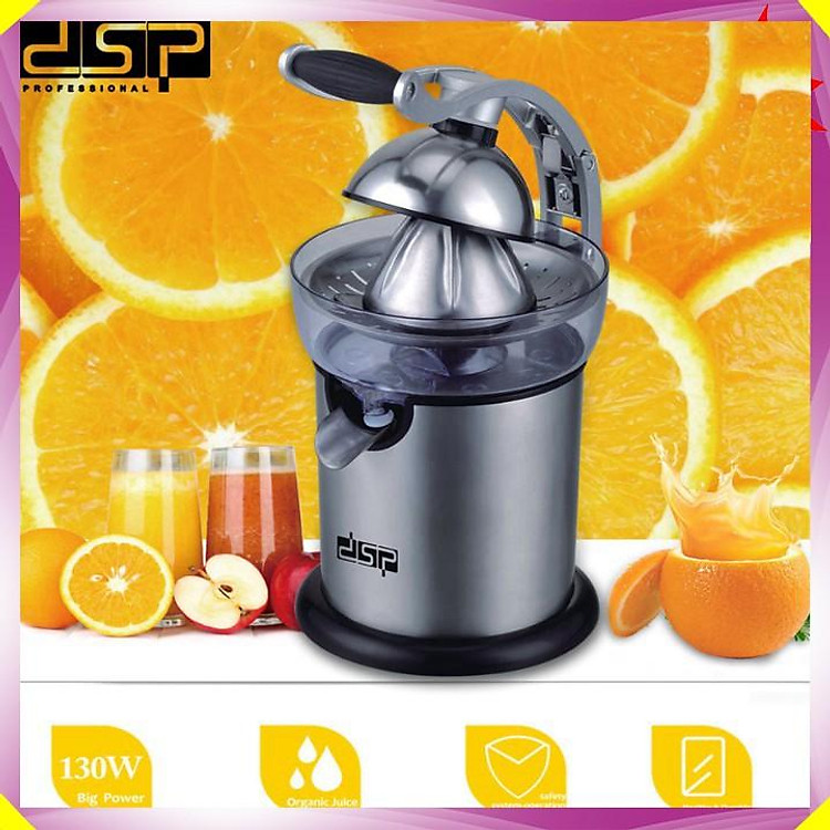 Máy vắt nước cam chuyên dụng cao cấp thương hiệu DSP - Công suất: 130W - Trọng lượng: 3kg - Mã: KJ1043 - Hàng Chính Hãng