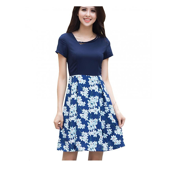 Đầm Xòe Hoa Trắng Citi Mode DH753