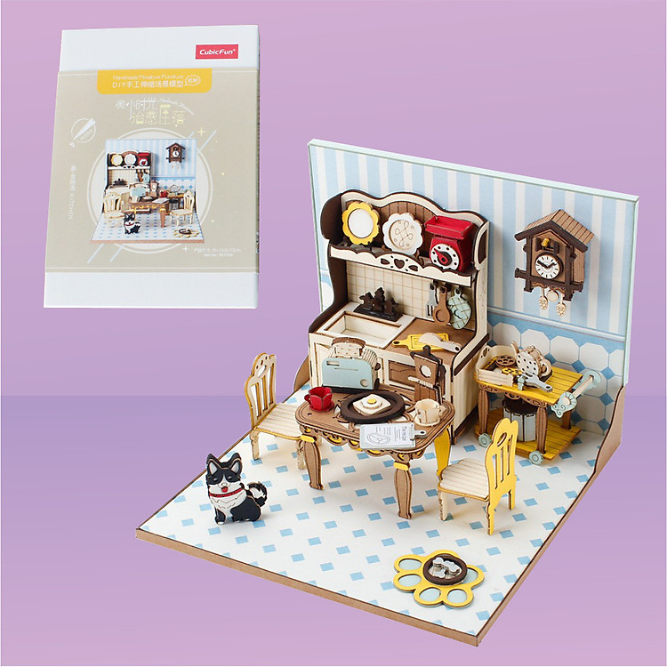 Mô hình lắp ráp 3D Cubic Fun Phòng bếp DK1703H