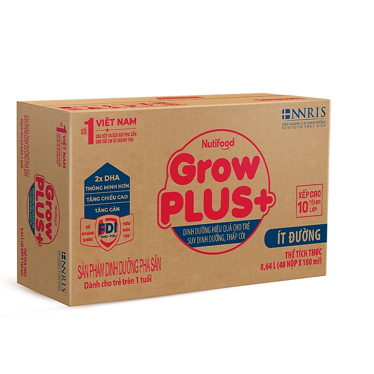 Sữa Bột Pha Sẵn GrowPLUS+ Ít Đường 180ml Đảm bảo Giá tốt - Hình ảnh 2