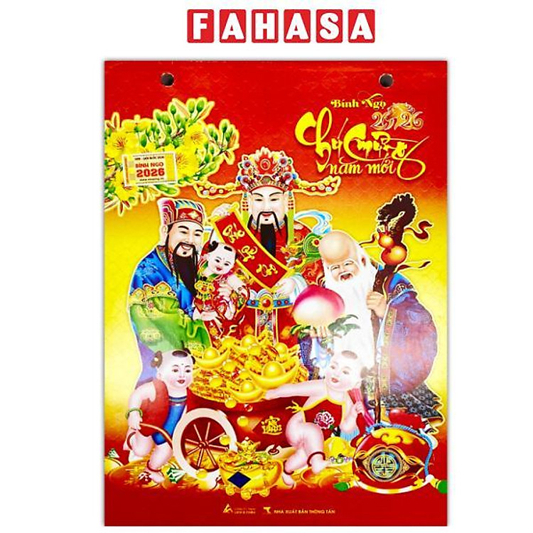 Lịch Bloc Đại Lỡ 2026 - Chúc Mừng Năm Mới - Phúc Lộc Thọ - Á Châu AC09