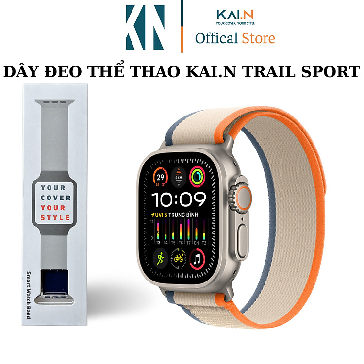 Dây Đeo Kai.N Dành Cho Đồng Hồ Thông Minh Apple Watch Ultra 49mm Series 9 8 7 6 5 4 3 Size 38/40/41/42/44/45 mm- Hàng Chính Hãng