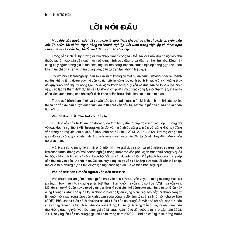 Lập Và Thẩm Định Dự Án Đầu Tư - TS. Đinh Thế Hiển - Ảnh 2