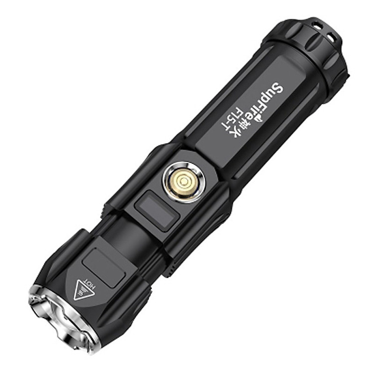 Đèn pin cầm tay Supfire F15 - T - Tích hợp màn LCD hiển thị pin,công suất tiêu thụ,độ sáng