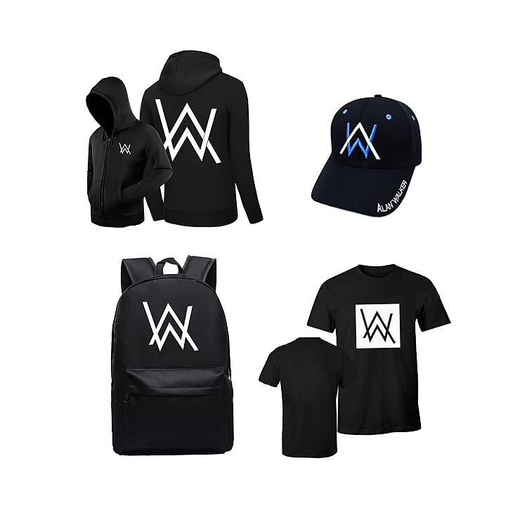 Combo 4 Món Thời Trang Alan Walker Balo, Nón, Áo khoác nỉ, Áo Thun