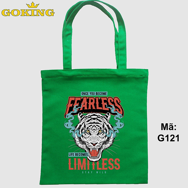 Túi xách, Once you become fearless life becomes limitless, mã G121. Quà tặng cao cấp cho gia đình, nam nữ cặp đôi, hội nhóm, doanh nghiệp