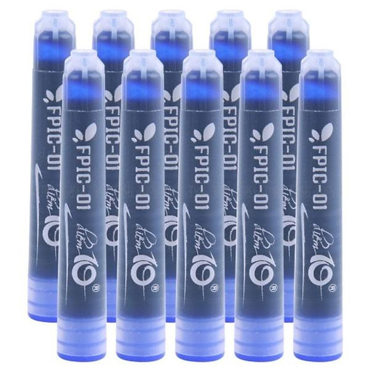 Hộp 10 Ống Mực Bút Máy FPIC-01 (Mực xanh)
