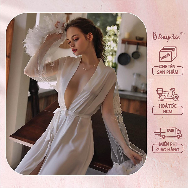 Áo Choàng Ngủ Lông Nhẹ Nhàng - B.Lingerie