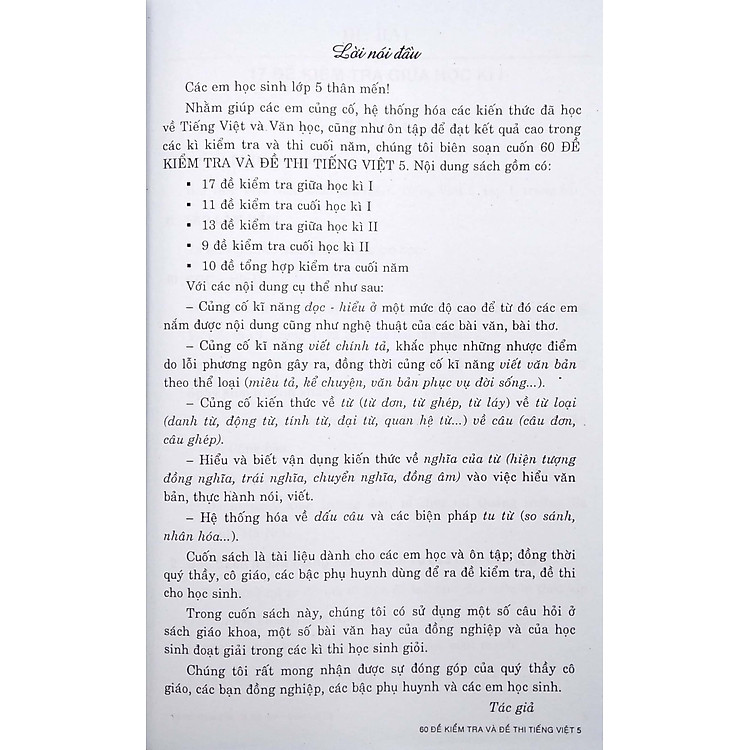 60 Đề Kiểm Tra Và Đề Thi Tiếng Việt 5 - Ảnh 5